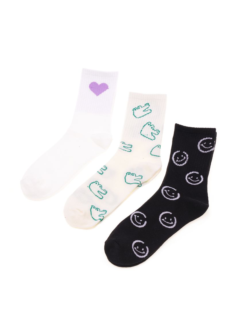 מארז 3 זוגות גרביים ארוכים 36-41